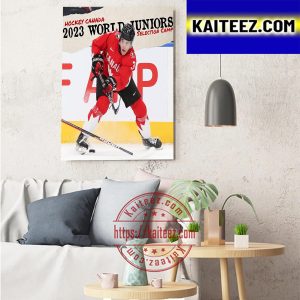 Olen Zellweger Hockey Canada 2023 World Junior Championship Selection Camp Art Decor Poster Canvas