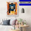 Olu Oluwatimi Winner Rimington Trophy With Michigan Football Art Decor Poster Canvas