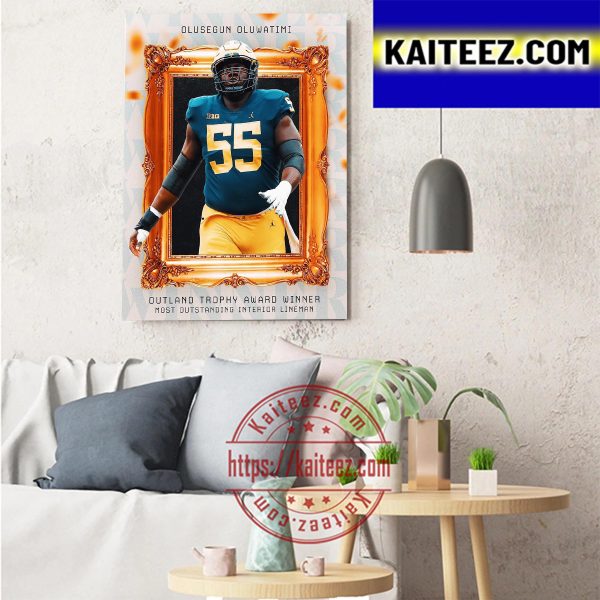 Olusegun Oluwatimi Is The 2022 Outland Trophy Award Winner Art Decor Poster Canvas