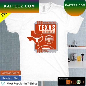 Orange Texas Longhorns 2022 Valero Alamo Bowl T-shirt