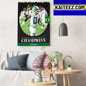 Oregon Football 2022 San Diego County Credit Union Holiday Bowl Champions Art Decor Poster Canvas