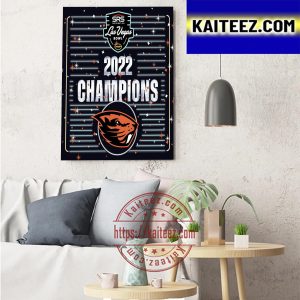 Oregon State Football Champions 2022 SRS Distribution Las Vegas Bowl Champs Art Decor Poster Canvas