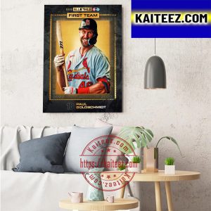 Paul Goldschmidt 2022 All MLB First Team 1B St Louis Cardinals Art Decor Poster Canvas