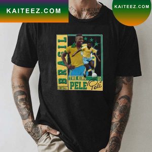 Pele 10 The King Football Player Legend Brazil Brasil RIP Signature Retro Vintage Bootleg Rap Style T-Shirt