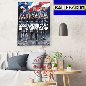 Penn State Football 2022 Walter Camp All Americans Art Decor Poster Canvas