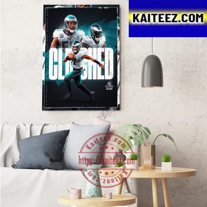 Philadelphia Eagles Clinched NFL Playoffs 2022 Art Decor Poster Canvas