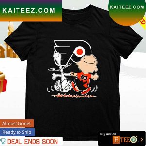 Philadelphia Flyers Snoopy and Charlie Brown dancing T-shirt