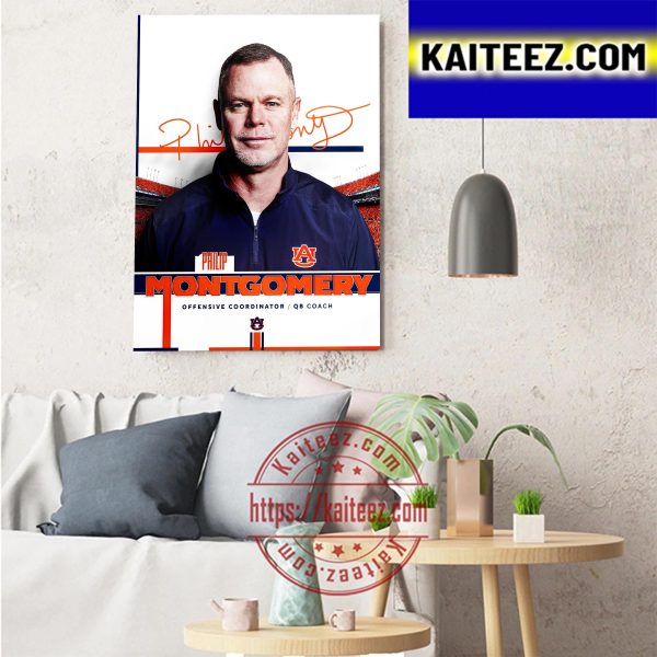 Philip Montgomery Offensive Coordinator QB Coach Auburn Football Art Decor Poster Canvas