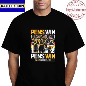 Pittsburgh Penguins 6 Wins In A Row In NHL Vintage T-Shirt