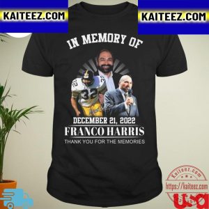 Pittsburgh Steelers In Memory Of Franco Harris Thank You For The Memories Signature Vintage T-Shirt