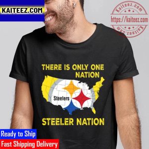 Pittsburgh Steelers There Is Only One Nation Steeler Nation Vintage T-Shirt
