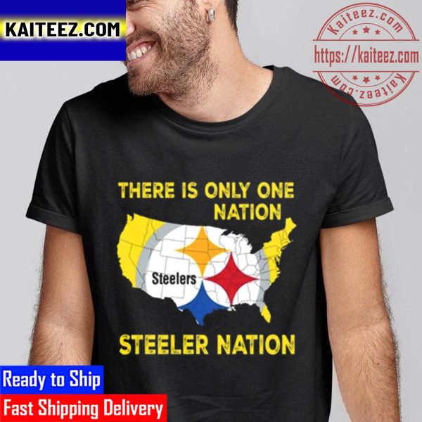 Pittsburgh Steelers There Is Only One Nation Steeler Nation Vintage T-Shirt