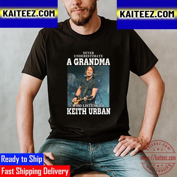 Popular Singer Guitarist Australian American Keith Urban Never Underestimate A Grandma Vintage T-Shirt