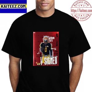 Raymond Cutts Signed Troy Trojans Football Vintage T-Shirt