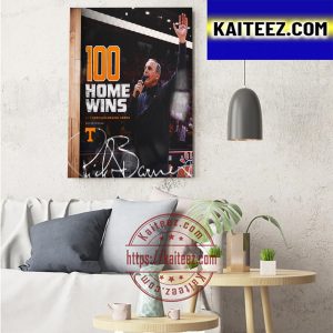 Rick Barnes 100 Home Wins At Thompson Boling Arena Of Tennessee Basketball Art Decor Poster Canvas