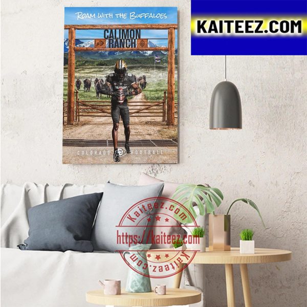 Roam With The Buffaloes Calimon Ranch Colorado Buffaloes Football Art Decor Poster Canvas