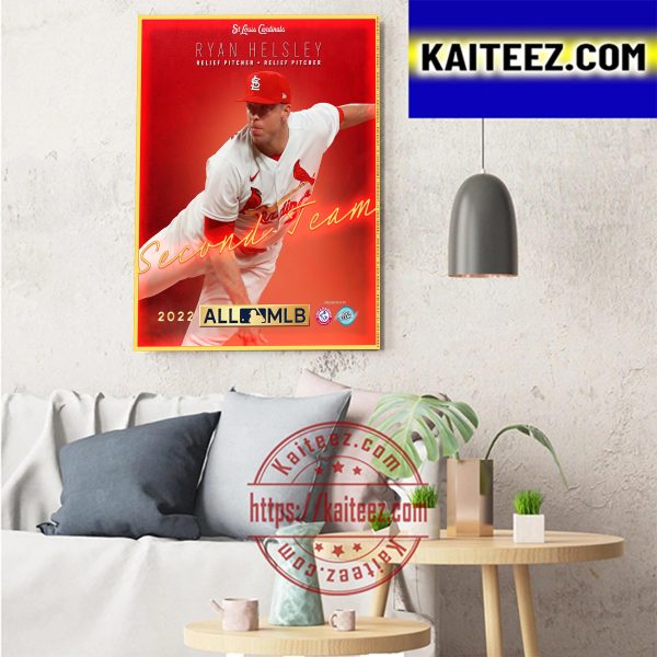 Ryan Helsley 2022 All MLB Second Team 3rd Base St Louis Cardinals Art Decor Poster Canvas