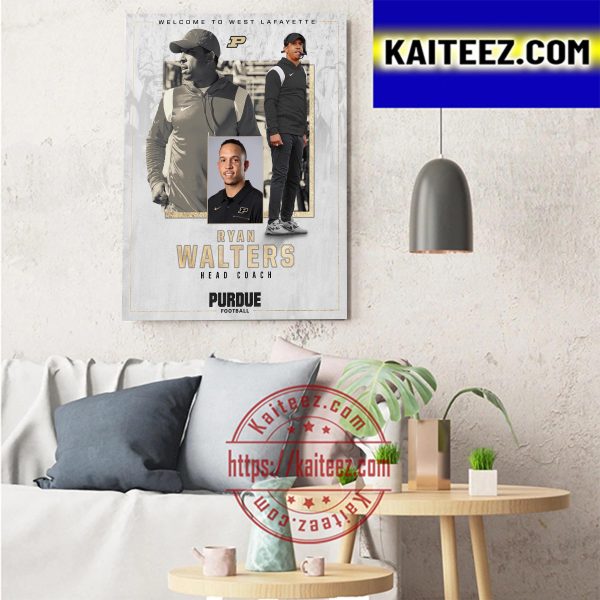 Ryan Walters Head Coach Purdue Football Art Decor Poster Canvas