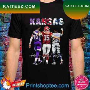 Sacramento Kings Harrison Barnes Kansas City Chiefs Patrick Mahomes Kansas City Royals signatures T-shirt