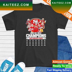 San Francisco 49ers 2022 NFC West Champions signatures T-shirt