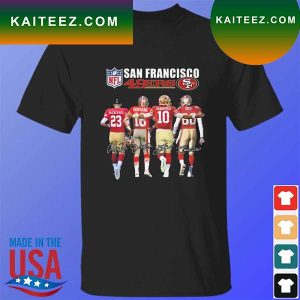 San Francisco 49ers 2023 NFL west champions Mccaffrey Montana signatures T-shirt