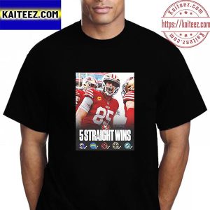 San Francisco 49ers 5 Straight Wins In NFL Vintage T-Shirt