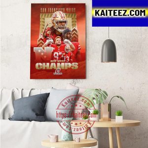 San Francisco 49ers Are 2022 NFC West Champions In NFL Playoffs Art Decor Poster Canvas