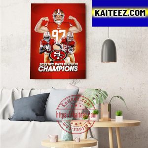 San Francisco 49ers Are 2022 NFC West Division Champions Art Decor Poster Canvas