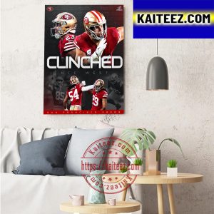 San Francisco 49ers Clinched NFC West Division Tilte In NFL Playoffs Art Decor Poster Canvas