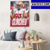 San Francisco 49ers Clinched NFC West Division Tilte In NFL Playoffs Art Decor Poster Canvas