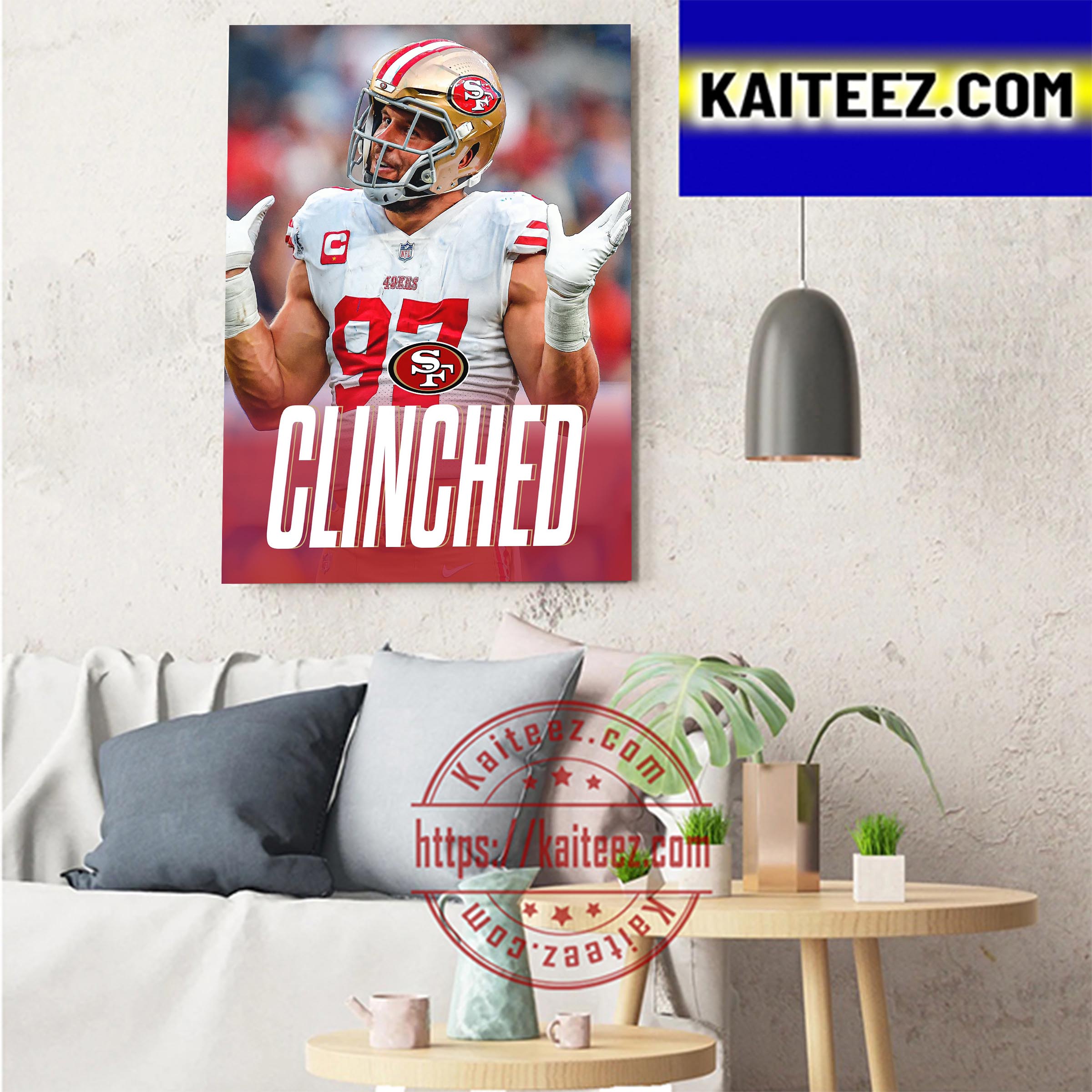 San Francisco 49ers Have Officially Clinched NFC West Division Tilte In NFL  Playoffs Art Decor Poster Canvas - Kaiteez