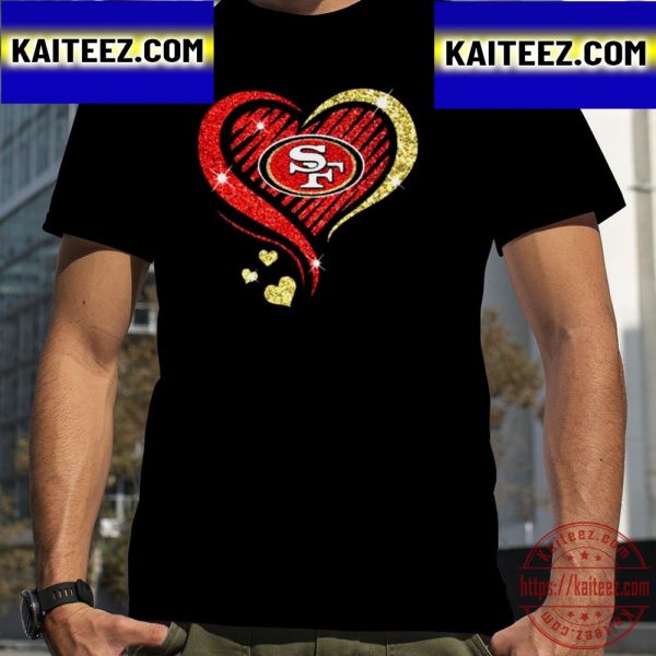 San Francisco 49ers Heart Diamond 2023 Vintage T-Shirt