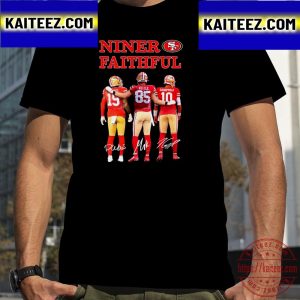 San Francisco 49ers Niner Faithful Deebo Samuel George Kittle And Garoppolo Signatures Vintage T-Shirt