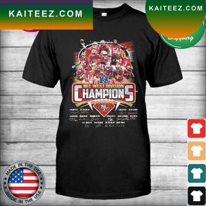 San Francisco 49ers team football 2022 NFC West Division Champions signatures T-shirt