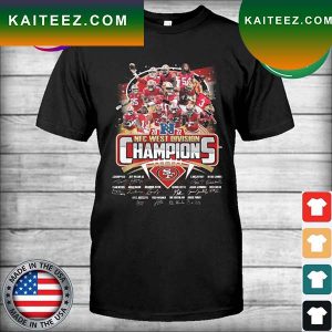San Francisco 49ers team football 2022 NFC West Division Champions signatures T-shirt