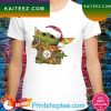 Santa Baby Yoda Dolphins light Christmas 2022 T-shirt