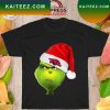 Santa grinch face Army Black Knights logo Christmas T-shirt