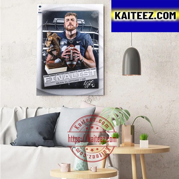 Sean Clifford Is 2022 Jason Witten Collegiate Man Of The Year Finalist With Penn State Football Art Decor Poster Canvas