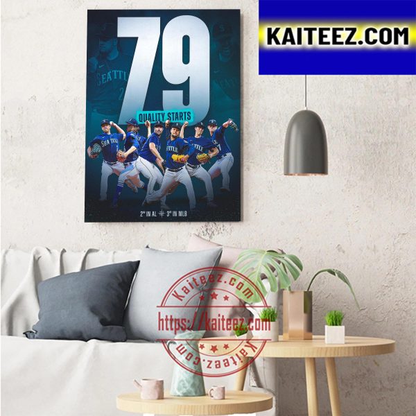 Seattle Mariners 79 Quality Starts Art Decor Poster Canvas