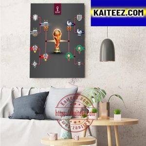 Semifinals FIFA World Cup Qatar 2022 Art Decor Poster Canvas