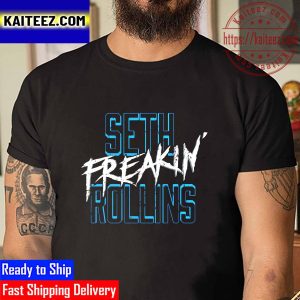 Seth Freakin Rollins Blue Text Vintage T-Shirt