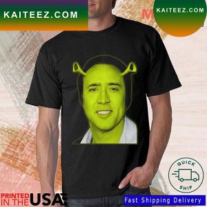 Shrek And Nicolas Cage Face T-Shirt