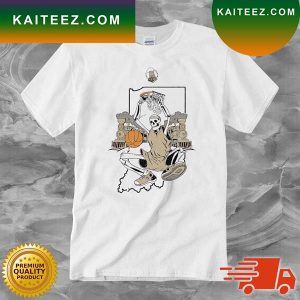 Skeleton Gold Bloods Basketball T-shirt