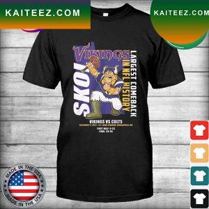 Skol Minnesota Vikings Largest Comeback in NFL history Vikings vs Colts 2022 T-shirt