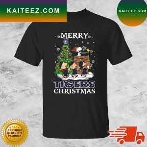 Snoopy And Friends Detroit Tigers Merry Christmas T-shirt
