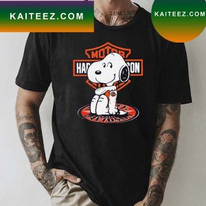 Snoopy tattoo logo motor Harley Davidson cycles T-shirt