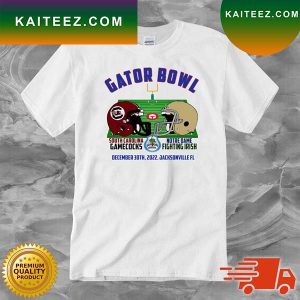 South Carolina Gamecocks Vs Notre Dame Fighting Irish Gator Bowl December 30th 2022 Jacksonville T-shirt