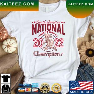 South Carolina Gamecocks WBB 2022 National Champions Wire To Wire T-shirt