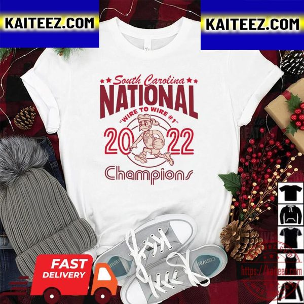 South Carolina Gamecocks WBB 2022 National Champions Wire To Wire Vintage T-Shirt