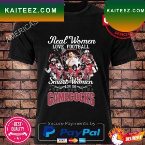 South Carolina Gamecocks real women love football smart women love the South Carolina Gamecocks 2022 signatures T-shirt